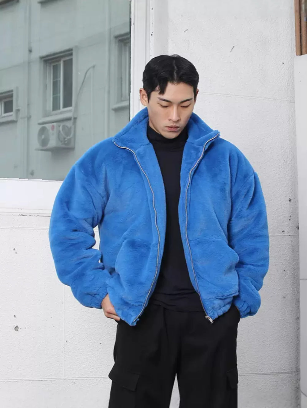 Basic Fleece Jacke (Blau)