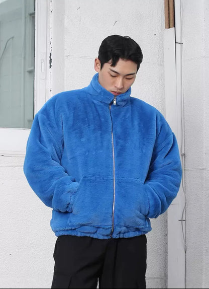 Basic Fleece Jacke (Blau)