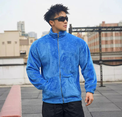 Basic Fleece Jacke (Blau)