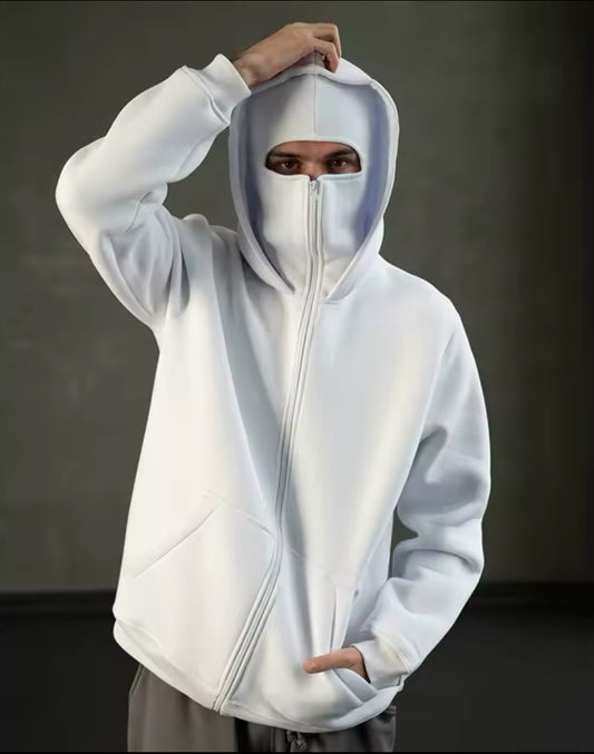 Viral Mask Hoodie (Weiss)